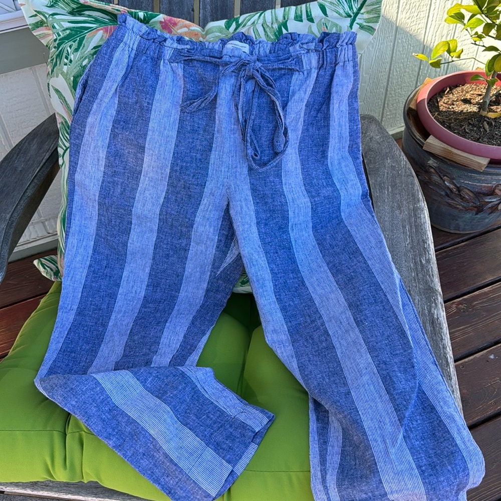 Beach l lounge pants cute & comfy 55% linen 45% cotton  pockets on the side team